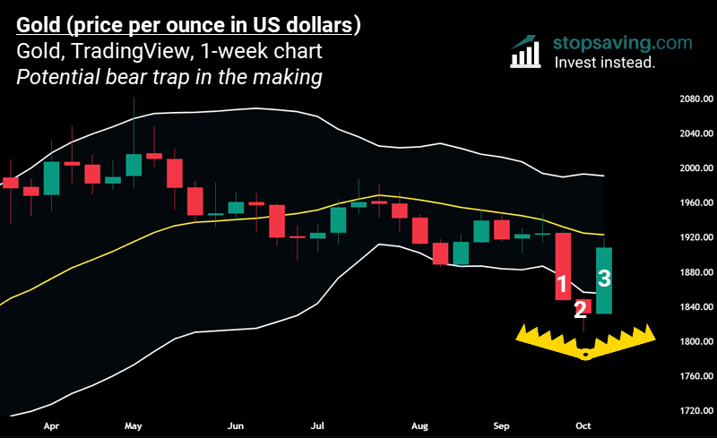 Gold price bear trap cover